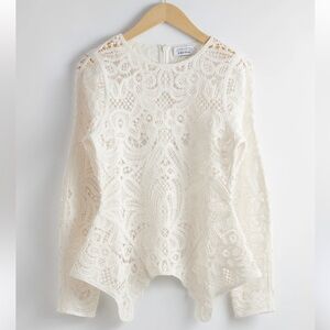 Crochet Lace Peplum Blouse
